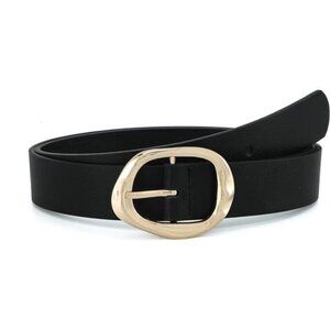 Leather Fashion Belt – Chic Liquid Shape Design, Classic Women’s Accessory